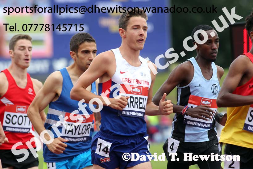 Mens 5000 metres, British Championships, Birmingham. Photo: David T. Hewitson/Sports for All Pics